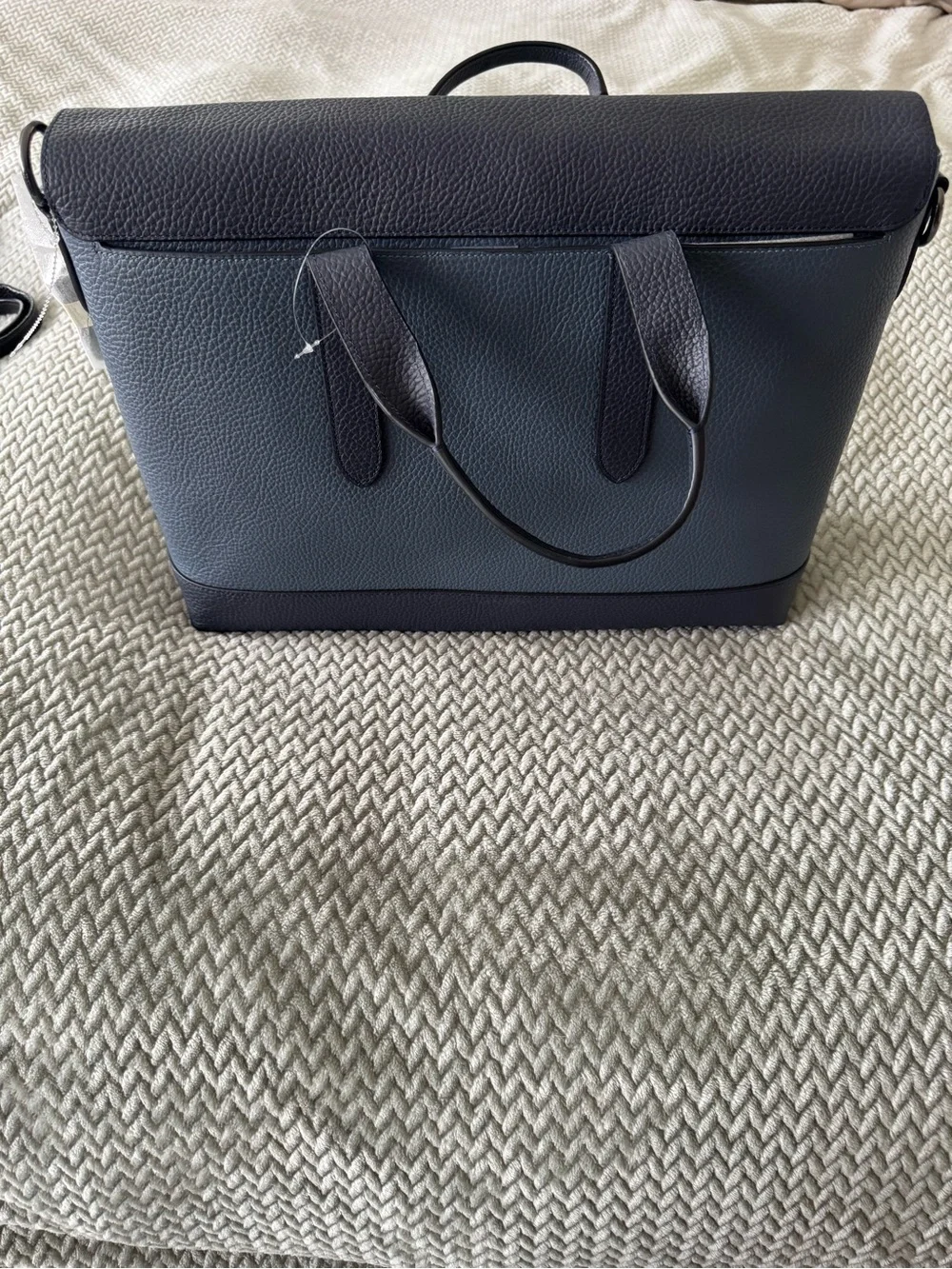NWOT COACH Hamilton Portfolio Briefcase Laptop Bag Pebble Leather Colorblock